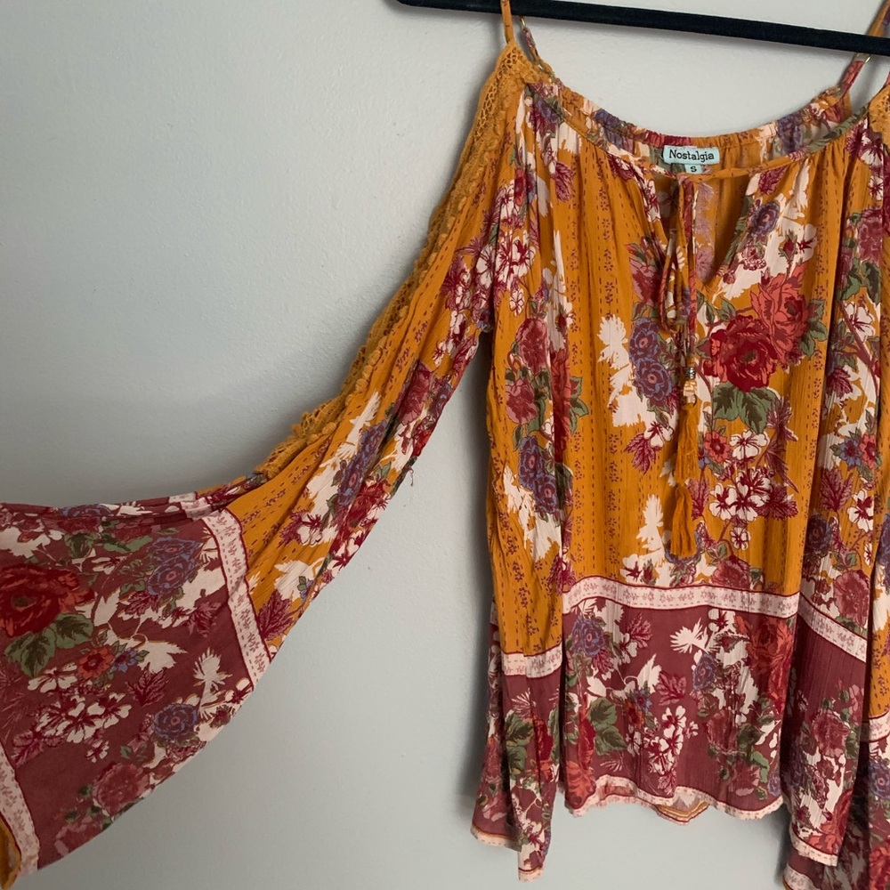 Long sleeve off shoulder top